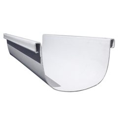 PVC "D" gutter, 6m length