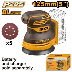 INGCO cordless sander 20V 125mm