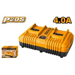 INGCO cordless charger dual fast 20V