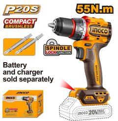 INGCO drill brushless cordless 55Nm 20V PS+