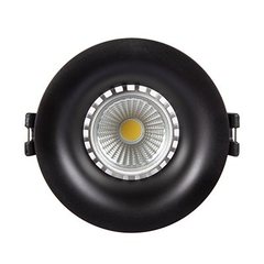 Downlight polycarb black 86mm