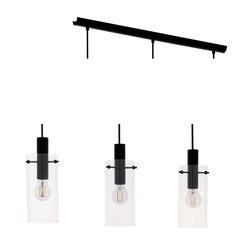 Montefino 3-light pendant 710mm black