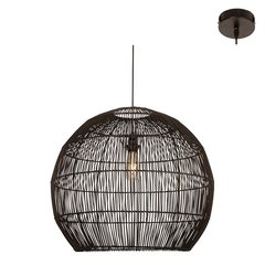 Erna 600 black pendant black woven rattan