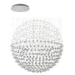 9-light ball chandelier crystal chrome