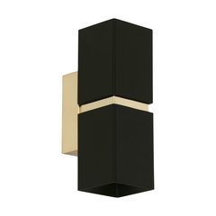 Passa wall light square black/gold