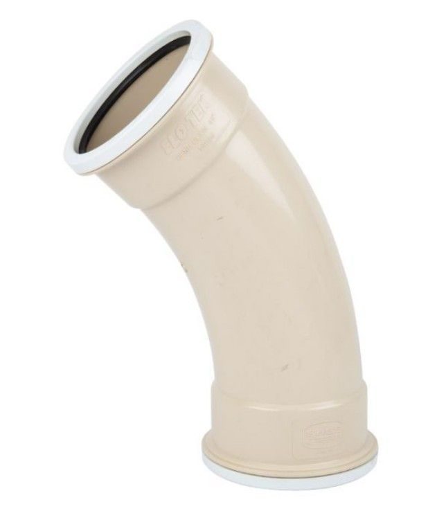 PVC bend 110MMX45 PL c/flo u/g