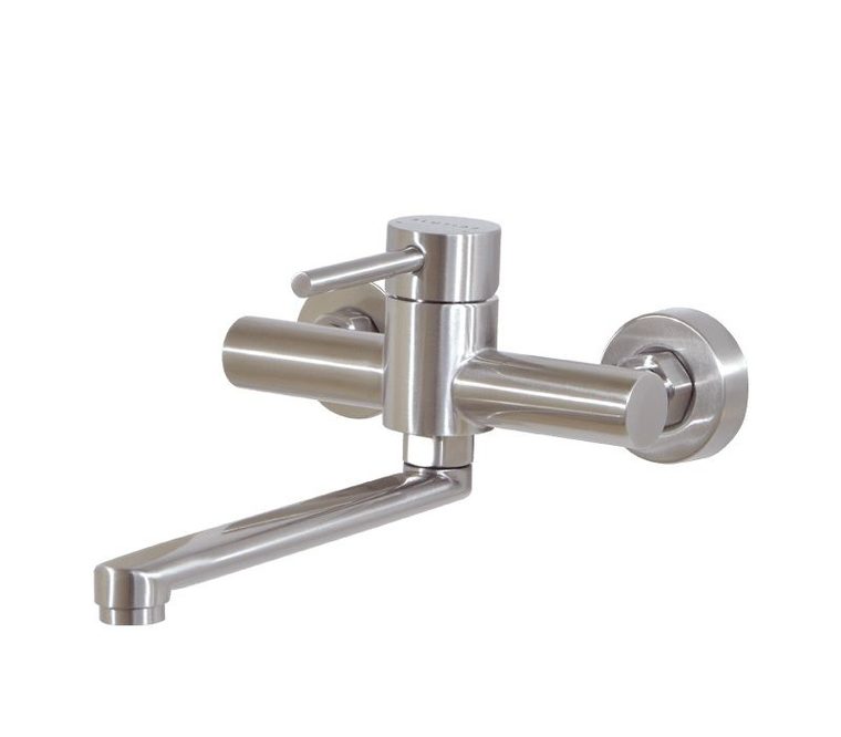 Moon sink mixer wall type s/s
