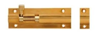 Barrel bolt brass 76mm p/p