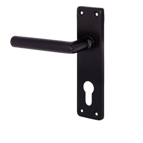 Handle str lever s/s cylinder black