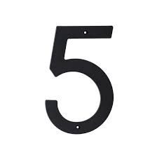 Numeral plast black 200mm NO 5