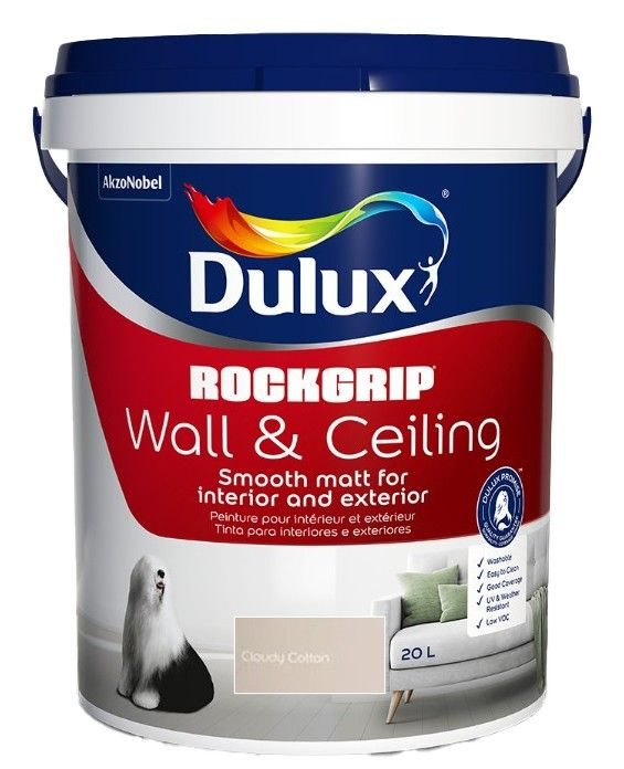 Rockgrip wall & ceiling cloudy cotton 20L