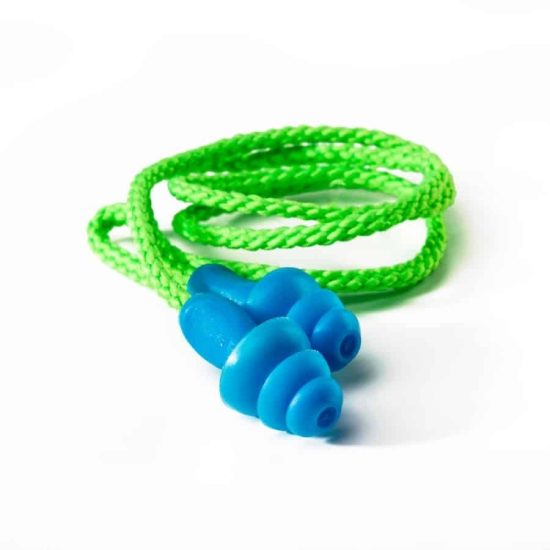 Earplugs blue mushroom corded