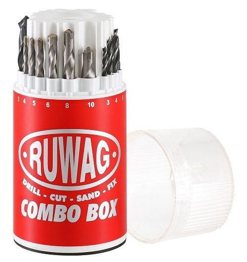 Drill bit set hss/mas/wood 18-piece combo