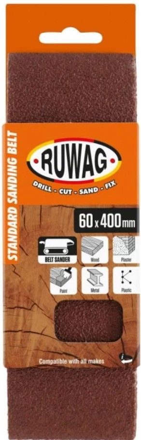 Sanding belt 60 x 400 P60 (3) ruwag*