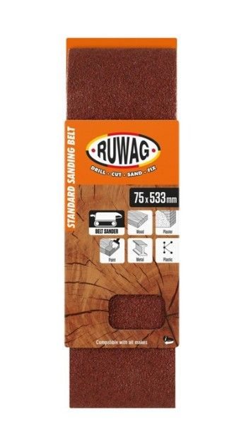 Sanding belt 75 x 533 P60 (3) ruwag
