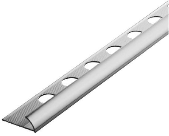 Tile edge trim str alum 10mm