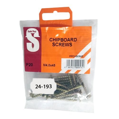 S/top screw chipboard M4.0X45 P20