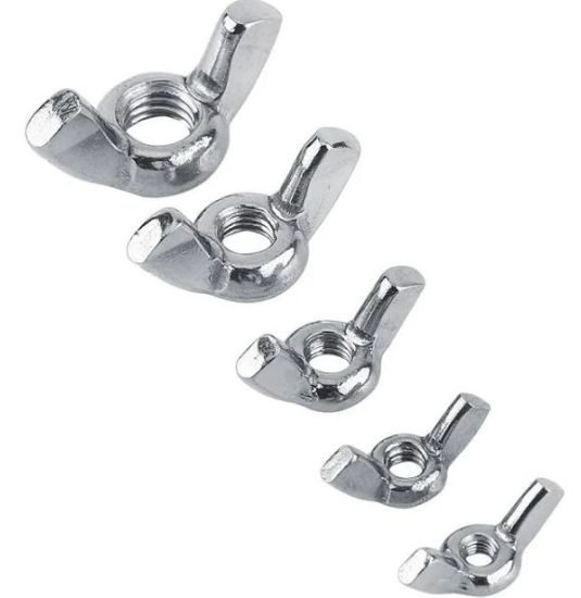 S/top nut wing s/s 6mm P4