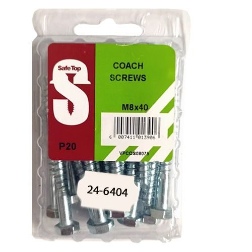 S/top screw coach 8 x 40mm P20