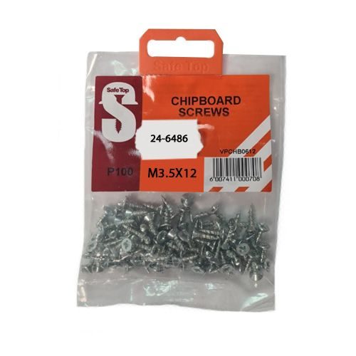 S/top screw chipboard 3.5 x 12mm P100