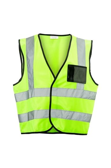 Vest zip reflective lime (l)