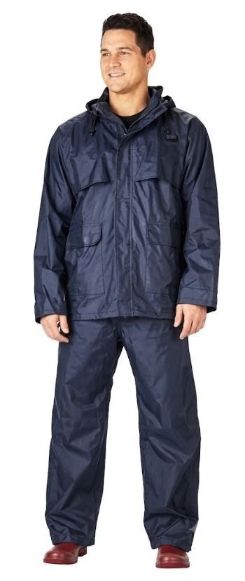 Rainsuit rubber navy (s)