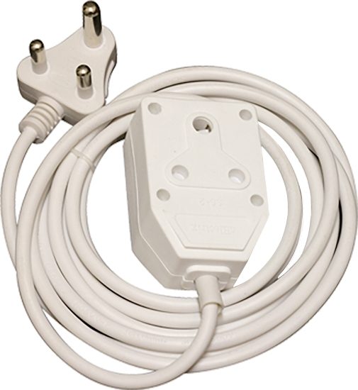 Extension cord 15m 10A h/duty white