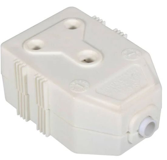 Electric janus coupler PVC wht 2 x 1