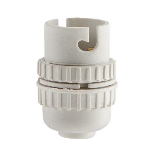 Electric lampholder nylon white B22