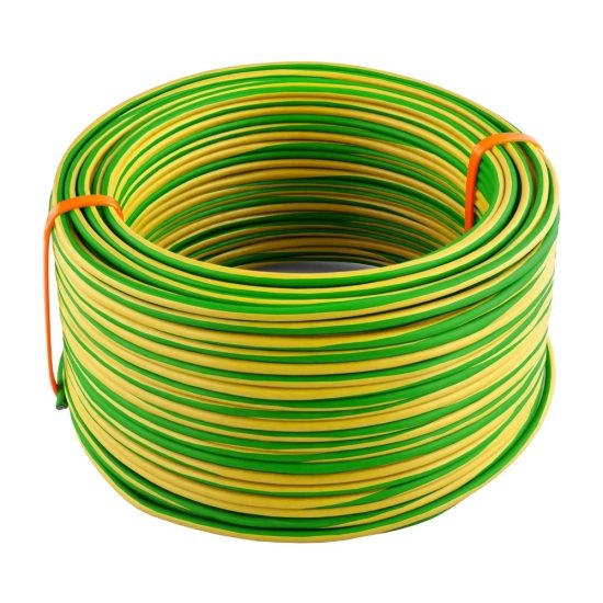 House wire 1.5mm green/yellow per meter
