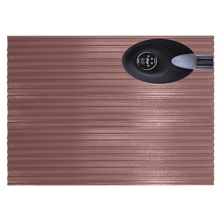 G/door single sectional o/head 2440 x 2100 r/bark