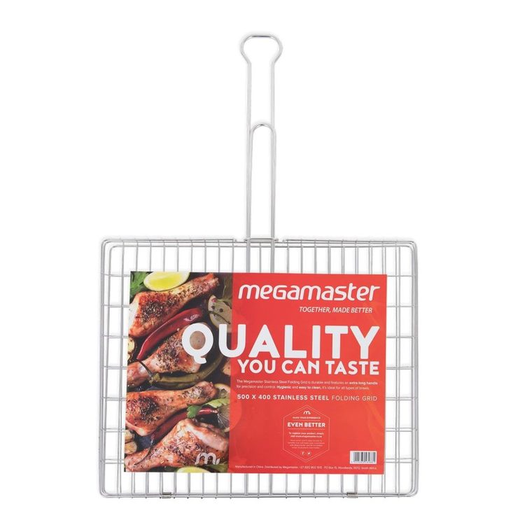 Megamaster folding grid 500 x 400 stainless steel