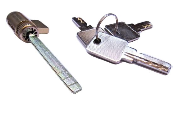 Sliding door cylinder & key