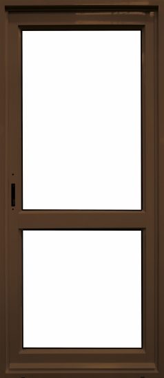 Entrance door top/bottom glass